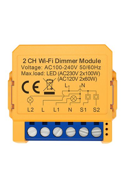 Avatto WiFi-2gang AVATTO Tuya ZigBee WiFi Dimmer Switch Module Smart Home DIY Breaker 1 2 Gang Supports 2 W