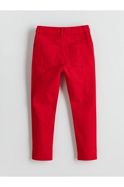 LC Waikiki Lcw Kids Red Boy's Pants with Adjustable Waist