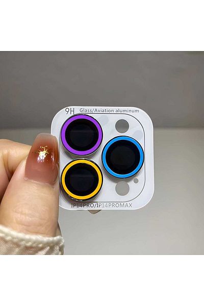 Choice Tempered glass for 13 13mini(2pcs purple blue yellow Luminous Ceramic Camera Protector Film For iPho