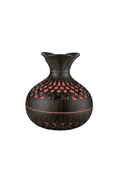 Choice مرطب هواء كهربائي منزلي يعمل بالموجات فوق الصوتية على شكل مزهرية من خش...