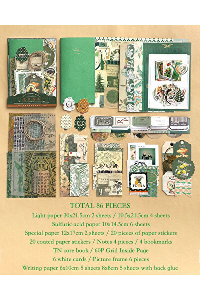 Choice1 مجموعة من 86 قطعة من مجلة B Journamm DIY Scrapbooking Pack Collage Ju...