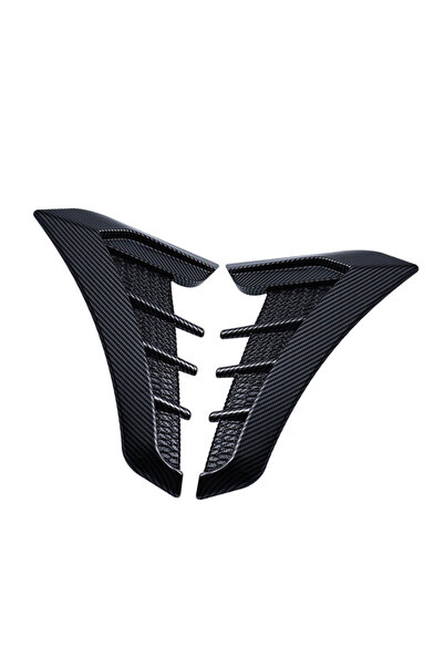 Choice1 pair carbon fiber Multipurpose Universal Carbon Fiber Black Car Decor...