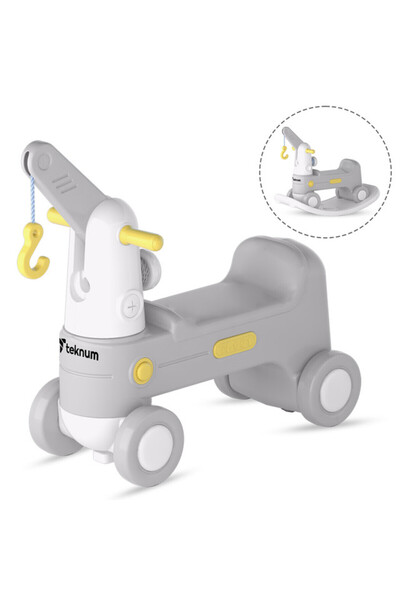 TEKNUM 2 في 1 روك رايد اون - رمادي