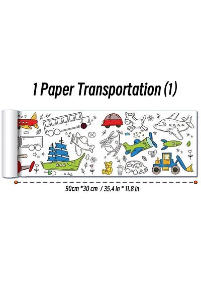 Choice 1 Paper Traffic 1 90cm Animal Canvas Children's Drawing Roll DIY Coloring Paper Roll Color Filling G
