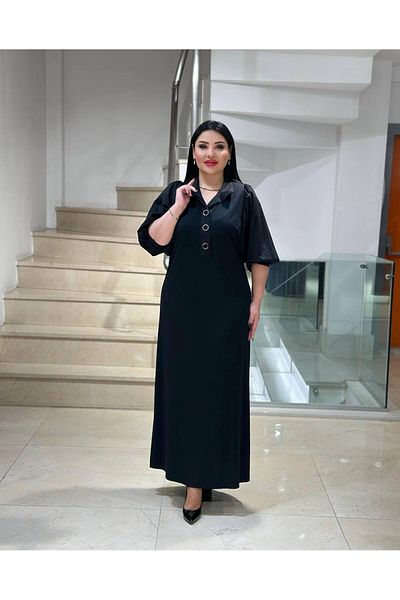 mardi exclusive Γυναικείο μαύρο φόρεμα διάγνωσης μεγάλου μεγέθους