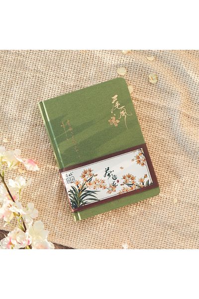Choice green Creative Colorful Page Notebook Chinese Style Hardcover Diary Books Weekly Planner Handbook Co