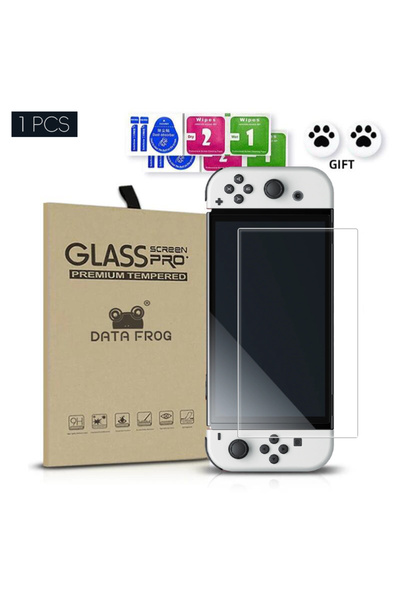 Choice قطعة واحدة من واقي شاشة زجاجي مقوى متوافق مع شاشة سويتش OLED من داتا ف...