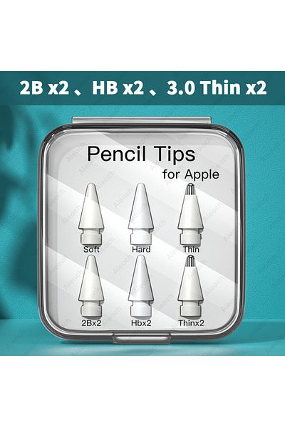 Choice 2B x2 HB x2 3.0 x2 طرف مزدوج الطبقة لقلم Apple Pencil من الجيل الأول والثاني من Apple Pencil 2B
