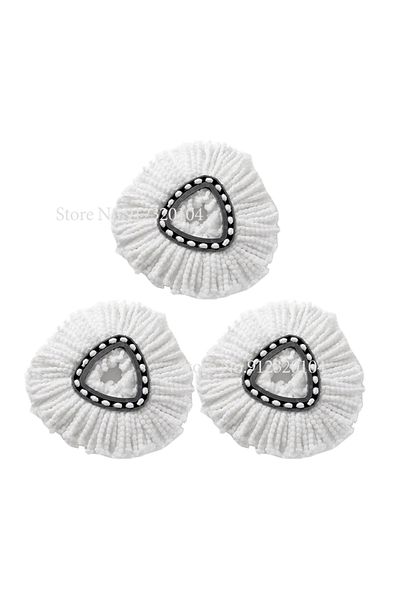 Choice 3 pcs White Mop Head Cloth Replacement Microfiber Mop Refills Spin Mop Cloth Replacement Head for Vi