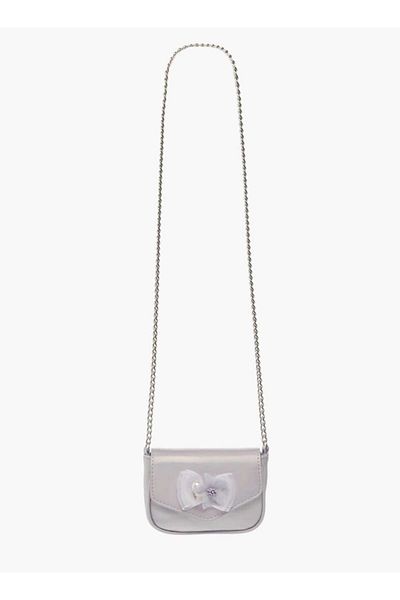 Little Missy Little Missy Floral Accent Crossbody Bag with Chain Strap and Button Closure