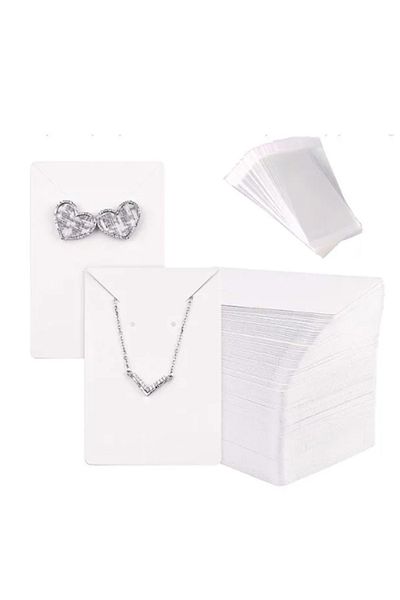 Choice 50card E white 50pcs 6x9cm Blank Necklace Earring Jewelry Cards