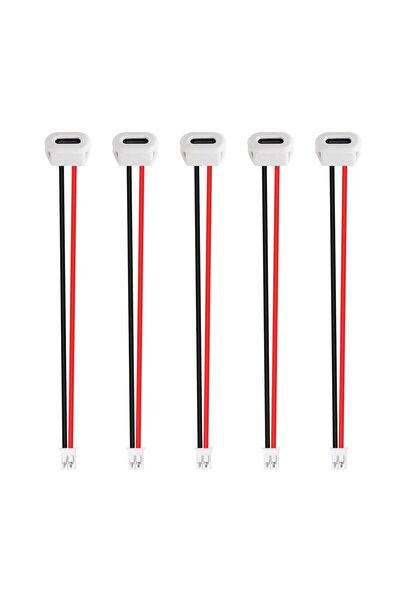 Choice1 5 قطع بيضاء 5 قطع هيكل أنثى من النوع C مقاوم للماء سلك 2P من النوع US...