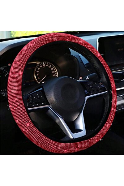 Choice غطاء حماية لعجلة القيادة باللون الأحمر لجميع المواسم مضاد للانزلاق مقا...