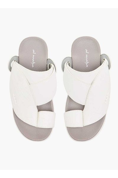 Al Waha Textured Slip-On Arabic Sandals with Toe Loop Detail