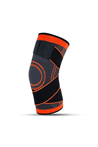 Choice كم ضاغط للركبة برتقالي اللون بأشرطة قابلة للتعديل للجري والتمرين وارتد...