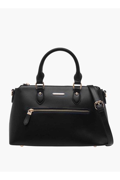 Celeste Solid Tote Bag with Double Handle and Zip Closure