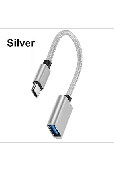 Choice 2pcs  Silvery Type-C OTG  Cable Adapter USB to Type C Adapter Connector for Xiaomi Samsung S20 Huawe