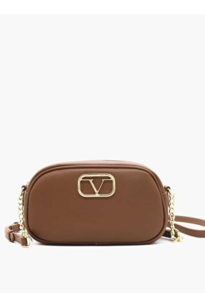 V Italia V Italia Solid Crossbody Bag with Adjustable Strap and Zip Closure