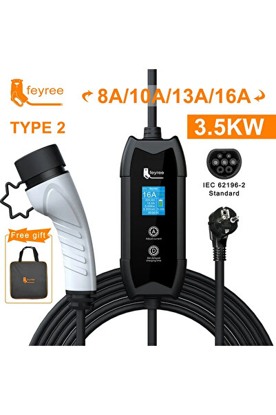 Choice1 Type2 feyree EV Portable Charger Type2 / GB/T Plug Connector 16A 1Pha...