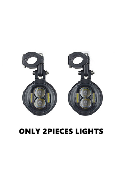 Choice 2pcs white light Universal Car Motorcycle Headlight Fog Light Moto LED...