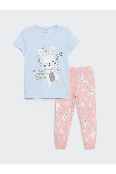 LC Waikiki Set de pijamale pentru fetiță, 100% bumbac, mucegai standard
