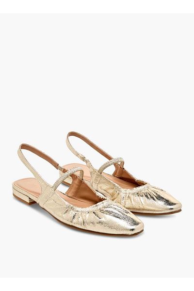 Celeste Women's Textured Slingback Sandal with Elasticated Strap
