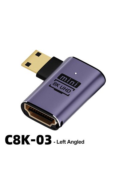 Choice Type 3 HDMI-Compatible Adapter 90 270 Degree Right Angle Male to Female Converter 8K HD Connector Mi