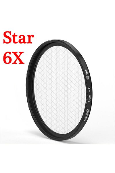 Choice 58mm Star 6X KnightX Effects Star Filter Line 52mm 55mm 58mm 67mm 77mm Camera Lens Filter For Canon