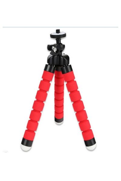 HONGDAK Only Red Tripod For Phone Mobile Camera Holder Clip Sports Camera Monopod Stand Octopus For Gopro He