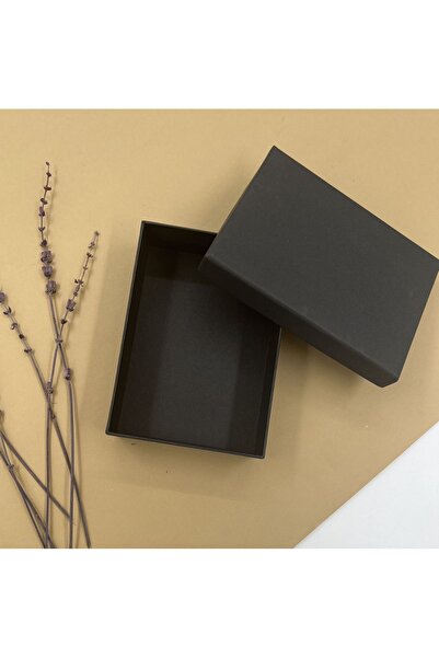 carton box Karton Kutu 1 Adet Siyah Küçük Sert Hediye Kutusu (EN 10*BOY 14*YÜKSEKLİK 3,8 CM)
