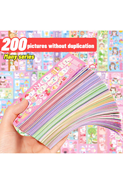Choice 200 PCS 100/200 PCS Cute Stickers Kawaii Cartoon Laser Sticker for Kid...