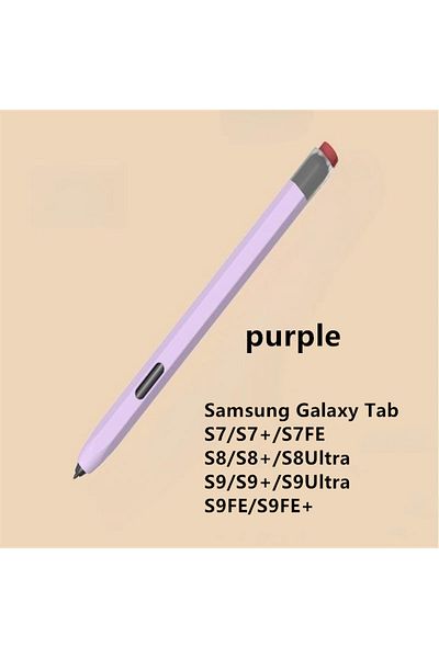 Choice S7 Purple Silicone Pencil Case Tablet Touch Stylus Pen Cover Solid Colour for Samsung Galaxy Tab S6