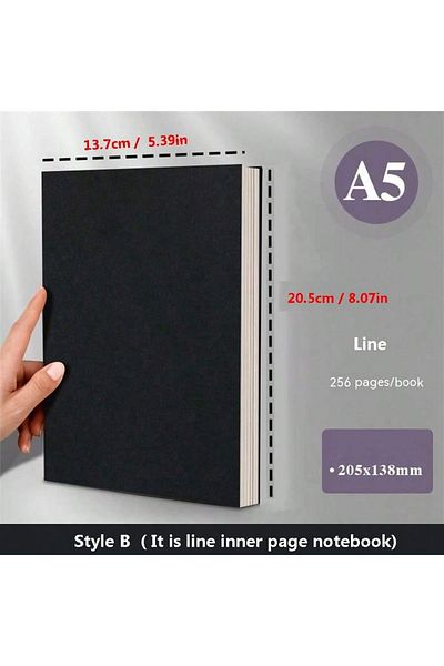 Choice دفتر ملاحظات A5 Line 1 قطعة سميك للغاية وبسيط، مقاس A5، دفتر ملاحظات عملي للطلاب، مقاس A5، قطر