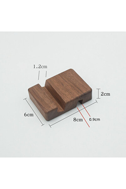 Choice4 Walnut-8x6x2 Universal Solid Wood Cell Phone Racks Simple Desk Stand Holder for Mobile Phone Tablet