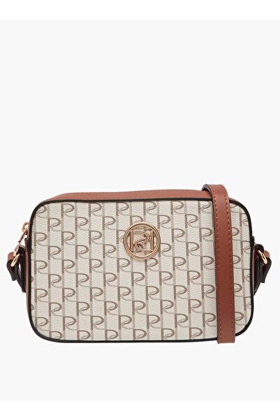 Paprika Monogram Print Crossbody Bag with Adjustable Strap - W 6 x H 12 x D 1...