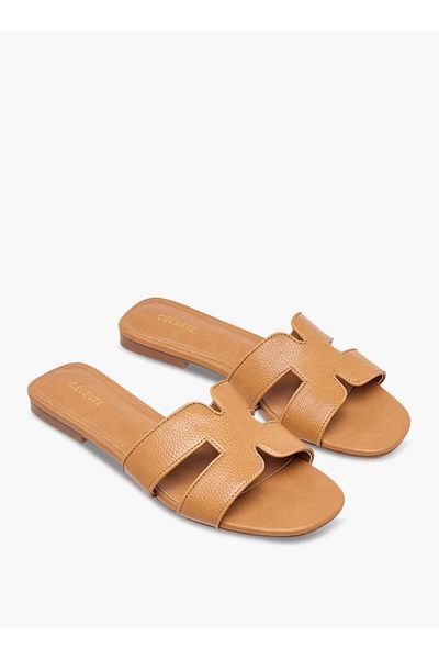 Celeste Celeste Women's Cutout Detail Slip-On Sandals