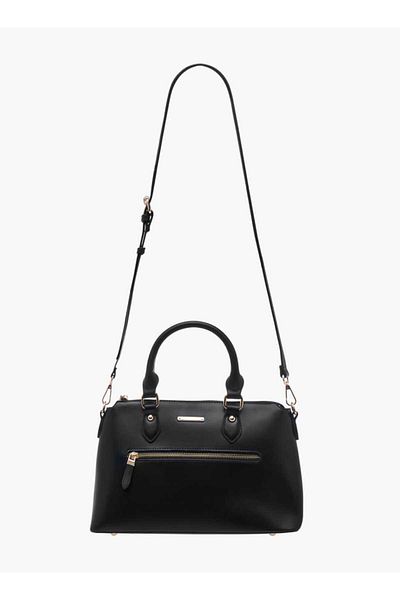 Celeste Solid Tote Bag with Double Handle and Zip Closure