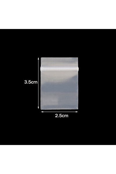 Choice 100 حقيبة بلاستيكي صغير شفاف بسحاب، مقاس 2.5 × 3.5 سم، 20 سلكًا، لتخزي...