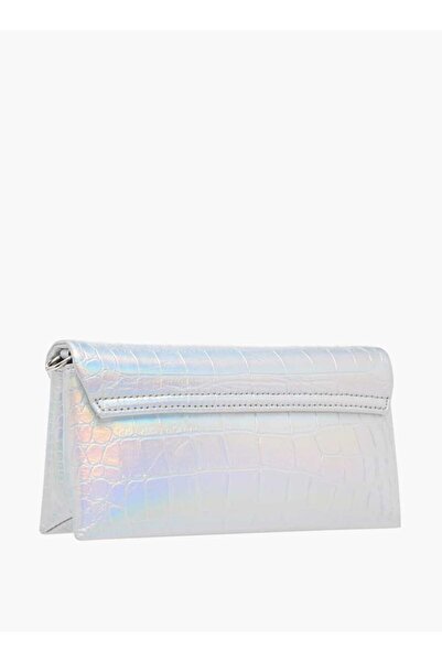 Celeste Embellshed Crossbody Bag with Chain Strap and Flap Closure - W 7 x H 11.5 x D 21 cm