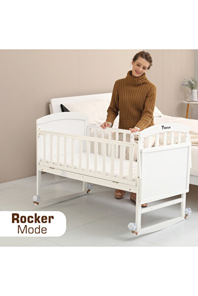TEKNUM 7 - in - 1 Convertible Kids Bed & Bedside Crib w / Mattress, Mosquito net (0 - 12yrs) - White