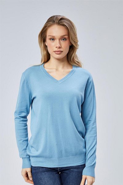 HomeStore ElbiseStrickkleid mit V-Ausschnitt in Übergröße