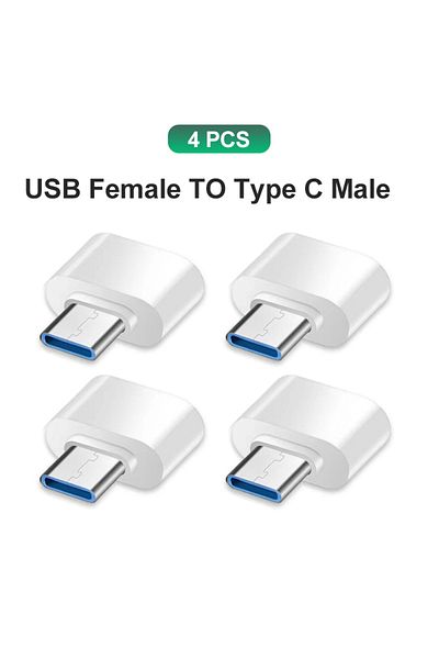 Choice 4 قطع من محول NNBILI Type C إلى USB 3.0 USB-C 3.1 ذكر OTG موصل بيانات أنثى لجهاز MacBook Pr