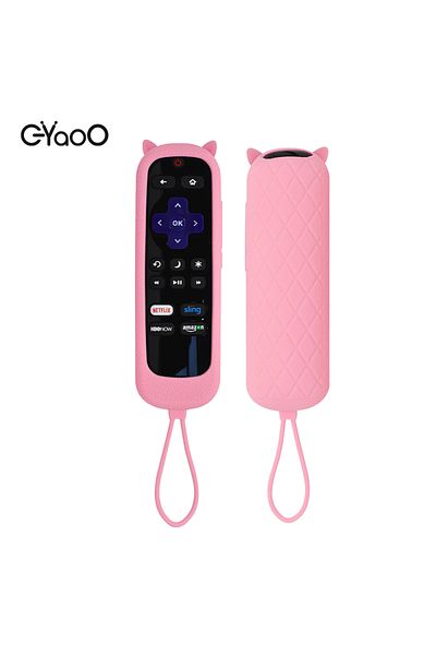Choice Pink Remote Case for Roku Cover for TCL TV Steaming Stick Silicone Protective Controller Universal R