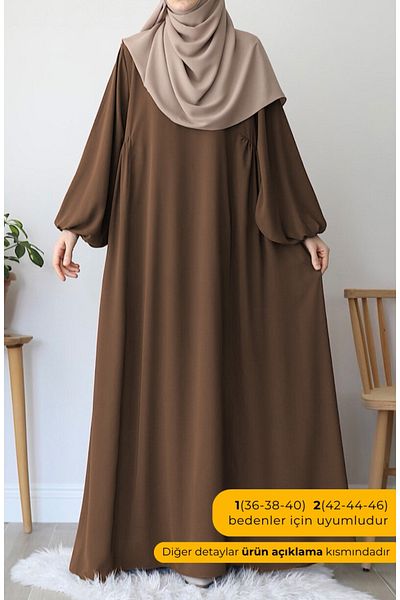 suhneva Φόρεμα Cascade Color Coffee
