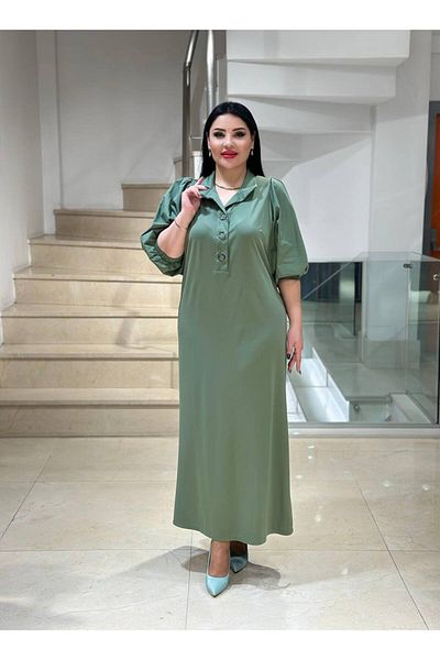 mardi exclusive Γυναικείο Πλεκτό Φόρεμα Plus Size Πράσινο