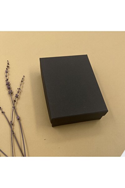 carton box Karton Kutu 1 Adet Siyah Küçük Sert Hediye Kutusu (EN 10*BOY 14*YÜKSEKLİK 3,8 CM)