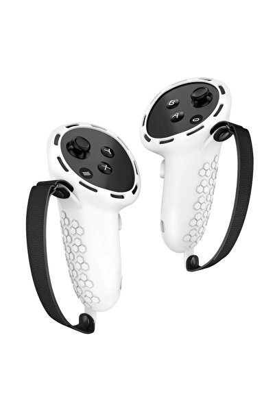 Choice أبيض ينطبق على حافظة حماية مقبض وحدة التحكم Meta/Oculus Quest 3s مع حز...