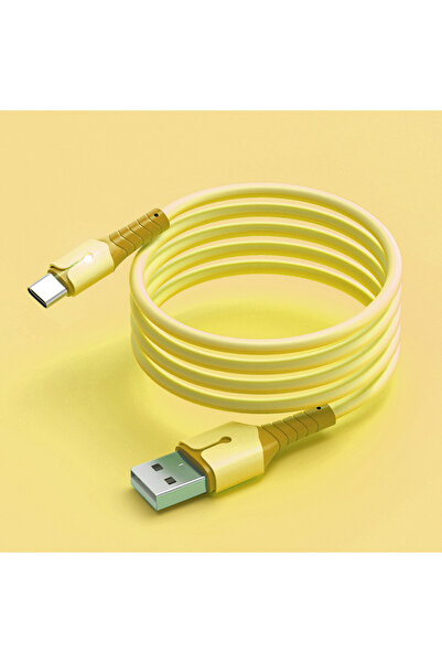 Choice كابل بيانات سائل خفيف الوزن متعدد الألوان أصفر بطول 1 متر، مناسب لأجهز...