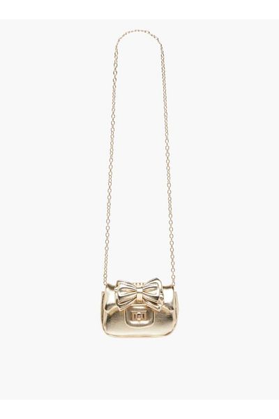 Celeste Bow Accent Crossbody Bag with Chain Strap and Twist Lock Closure