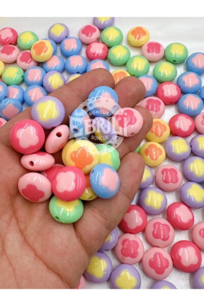 Ebruli Boncuk 18 ملم قلب ملون حجم كبير خرز صنع المجوهرات (25 قطعة)